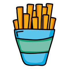 french frieds fast food icon