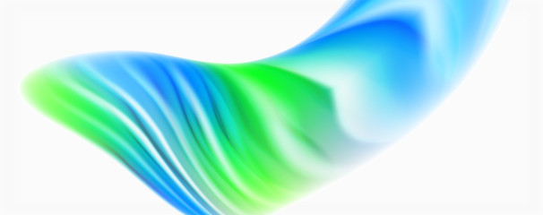 Fototapeta premium Glossy colorful liquid waves abstract background,, modern techno lines