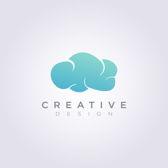 Sky Cloud Weather Vector Illustration Design Clipart Symbol Logo Template