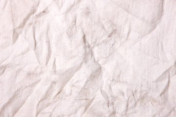 Obraz na płótnie Canvas Old and Dirty white fabric texture Background.