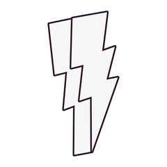 thunderbolt comic pop art on white background