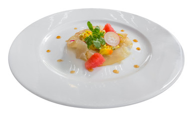 Salade tahitienne de marlin fumé aux agrumes 