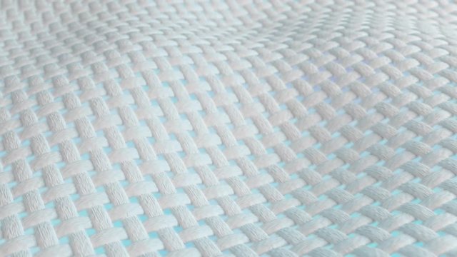 3D animation of a fabric clothe fiber