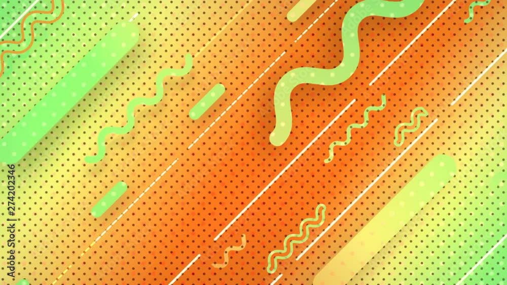 Poster Shapes with orange and yellow colored gradients composition. Abstract 3d rendering. Computer generated animation. Modern covers design with geometric pattern. 4k UHD
