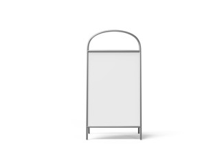 Blank full handle metallic outdoor advertising stand