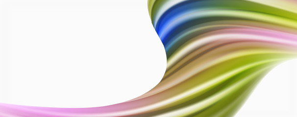 Color flowing waves, liquid conceptual abstract background