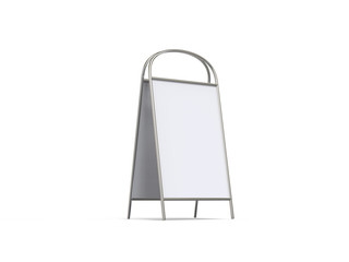 Blank full handle metallic outdoor advertising stand