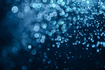 blue bokeh water with light background
