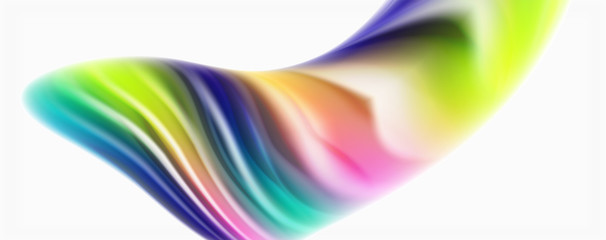Color flowing waves, liquid conceptual abstract background