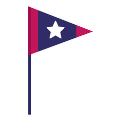 american flag on white background