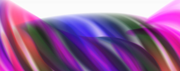 Color flowing waves, liquid conceptual abstract background
