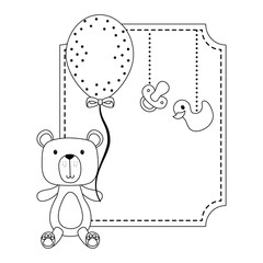 Baby shower icon set design