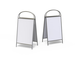 Blank full handle metallic outdoor advertising stand