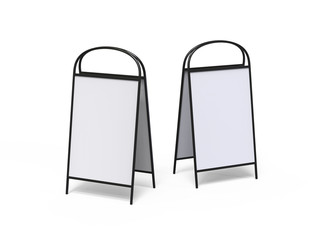 Blank full handle metallic outdoor advertising stand