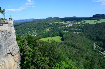 Fototapeta na wymiar Vistas desde fortaleza Konigstein