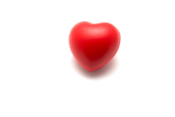 Red heart isolated on white