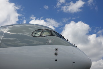 Fototapeta na wymiar avion profil gris