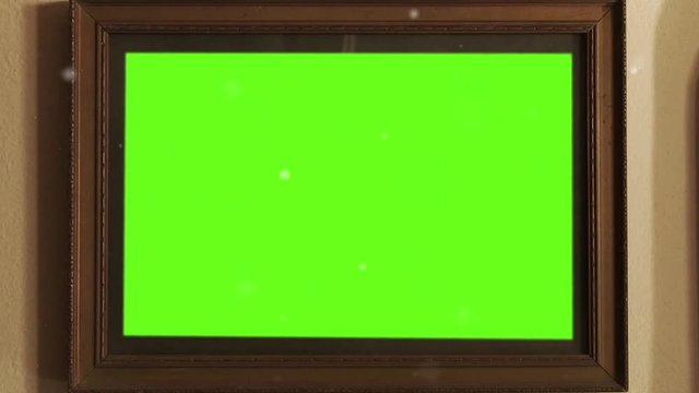 Old Wooden Frame with Green Screen. Pollen Particles. You can replace green screen with the footage or picture you want with “Keying” effect in  (check out tutorials on Internet). Zoom In. 