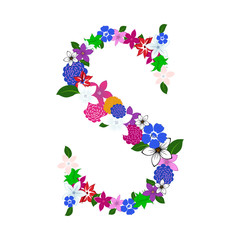 Floral Alphabet Letter