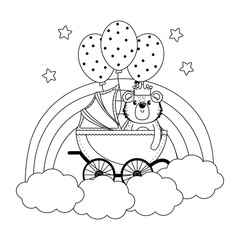Baby symbol and teddy bear design