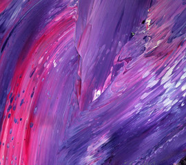 Purple color oil paint abstract background.