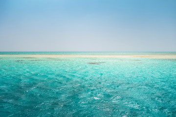 White Island Ras Mohamed National Park Snorkeling Boat Trip water background.