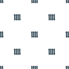 Seamless pattern with radiator on white background. Flat style icon of utilities. Symbol of light. Vector illustration for design, web, wrapping paper, fabric, wallpaper.