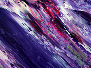 Purple color oil paint abstract background.