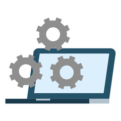 laptop computer settings gears icon