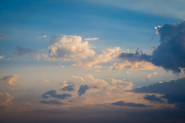 Naklejka na ściany i meble Sky and clouds before sunset