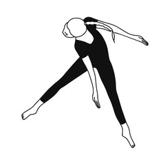 Young dancer performs a jump