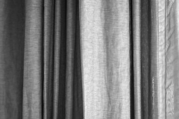 Fototapeta premium White and gray curtains at the windows