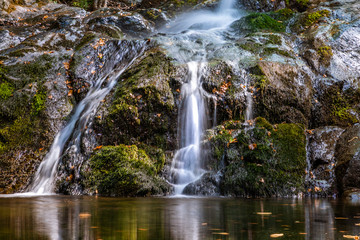 Fototapeta premium detail of 1st waterfall at Paradisos, Samothraki (GR)