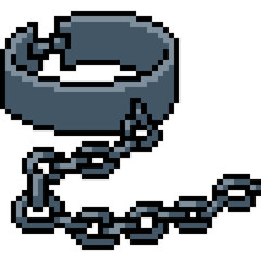 vector pixel art prison chain