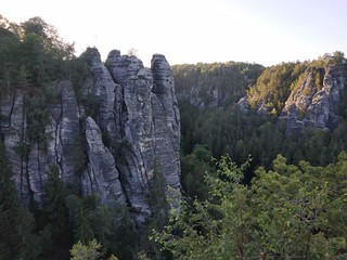 Vistas desde zona puente Bastei