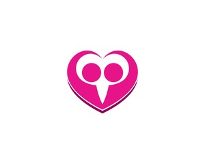 Fototapeta premium Adoption, Children, Community love logo template icon