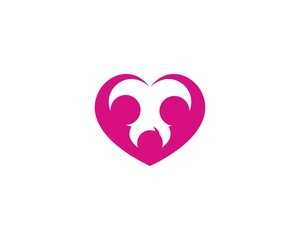 Adoption, Children, Community love logo template icon