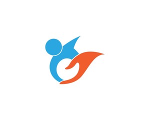 Adoption, Children, Community love logo template icon