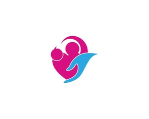 Adoption, Children, Community love logo template icon