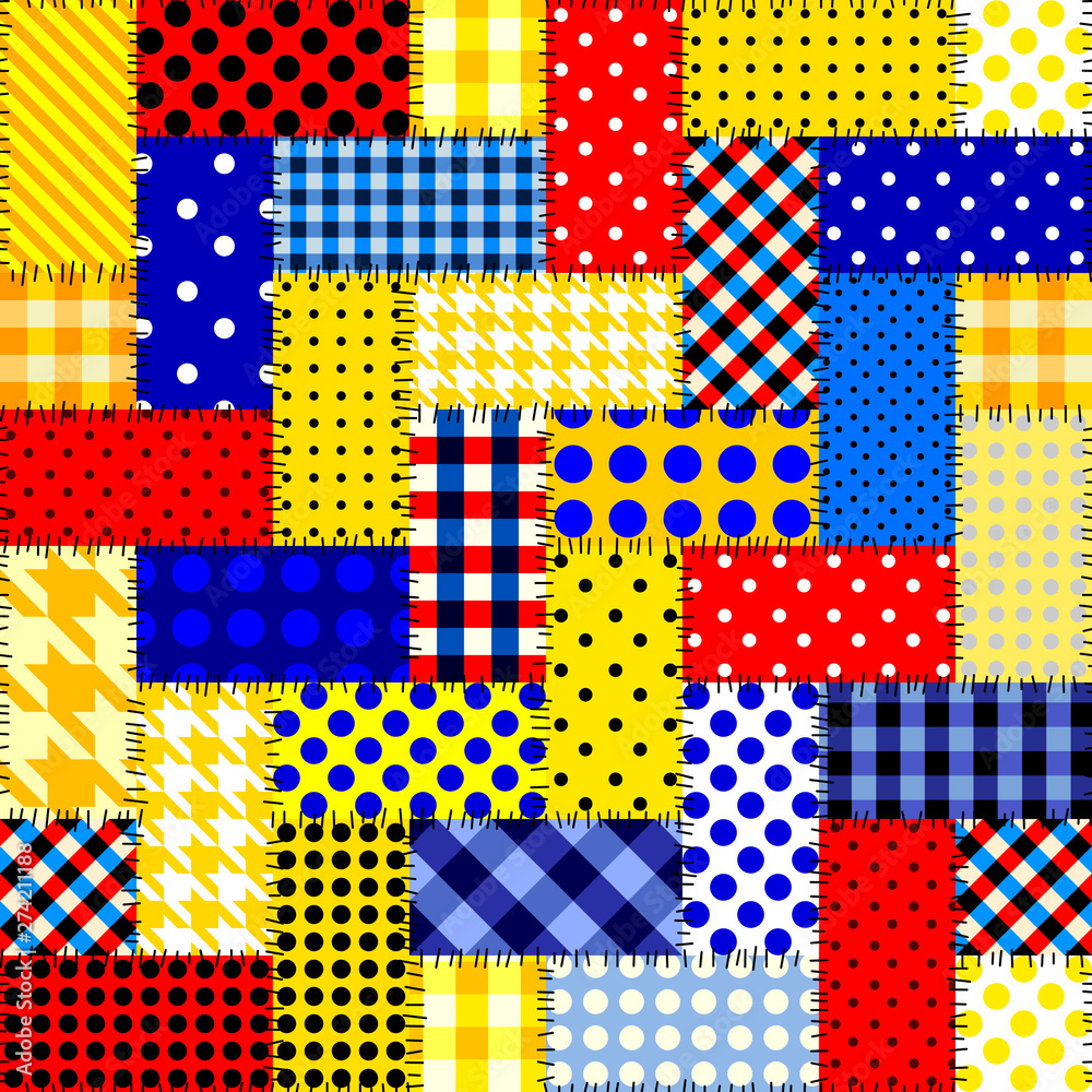 Leinwandbilder seamless background pattern. patchwork pattern. vector image