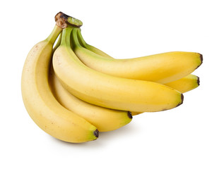 bunch of bananas isolated on white background