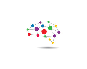 Set of abstract Brain Logo Template vector icon illustration design 