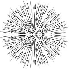Snowflake with sharp ends in the style of hand drawing. Vector snow to create a winter pattern. For design of greeting cards, Christmas invitations, fabrics, clothes.