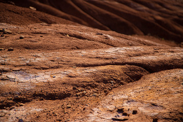 Red soil texture background