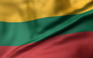 3D Illustration of Lithuania Flag