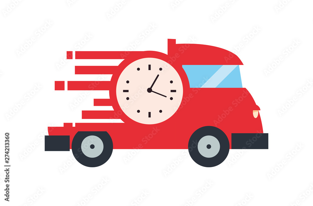 Wall mural fast delivery related icon vectorillustrate