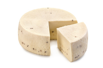 Typical italian cheese Sicilian cheese Pepato 