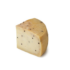 Typical italian cheese Sicilian cheese Pepato stagionato
