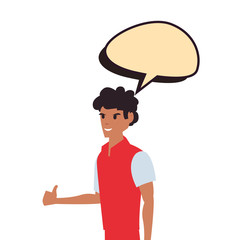 delivery man employee talk bubble