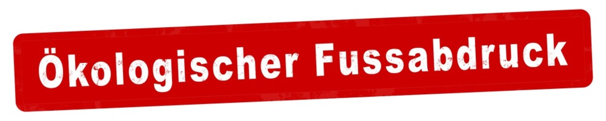 nlsb546 NewLongStampBanner nlsb - german text - Ökologischer Fussabdruck: Stempel / einfach / rot / Vorlage - Seitenverhältnis 5:1 - 5zu1 - new-version - xxl g7856